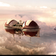 Illustration for article titled An Airborne City Emerges from the Clouds
